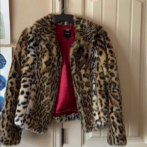 Leopard fur coat